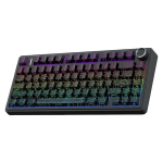 &bdquo;F75 Pro&ldquo; juhtmeta mehaaniline klaviatuur ristjuhtnupuga, RGB-valgustuse ja m&auml;nguklaviatuuriga, must kontuuriga