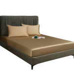 Elegantne sile bambusest kummiga voodilina pruun 140x200x30 cm