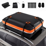 Costway 450L kokkupandav auto katuseboks, must+oranž