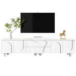 Telekapp puidust jalgadega valge 180 cm 1 tk