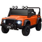 Laste elektriauto, 12V, puldiga, muusikaga, signaaliga, LED-iga, oranž