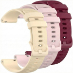 BestAccessories, 3 tk silikoonist nutikella rihmade komplekt, laius 20 mm, beež, hall, roosa