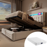 panipaigaga voodi Type-C LED USB 160 x 200 beež SONNENH ABMA966162B