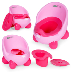Lastele pott WC-pott, eemaldatav vahet&uuml;kk, libisemiskindlad jalad, roosa, ECOTOYS