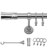 Metallist &uuml;ksikud kardinavarred 180 cm 19 mm 19 mm kroomitud matt Duncan spinner r&otilde;ngad