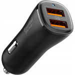 Autolaadija 2xUSB-A 30W QC3.0, Automobilinis įkroviklis 2xUSB-A 30W QC3.0