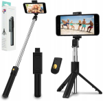 Selfie pulk (Selfie stick) Selfie-pulk telefonile koos hoidiku ja Bluetooth-puldiga, Asmenukių lazda telefonui su laikikliu ir Bluetooth nuotoliniu valdymu