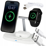 Juhtmevaba laadija 3-&uuml;hes magnetiline 15W USB-C, Belaidis įkroviklis 3 viename magnetinis 15W USB-C