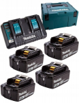 Makita 198091-4: 4x 18v 6,0ah akud + Dc18rd laadija