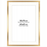 Kuldne fotoraam HEN PASS Z 50x70 cm passepartoutiga (40x60 cm)