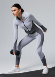 Naiste sportlikud retuusid LEGGINGS SPORT FIT Giulia, v&auml;rv white/grey