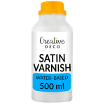 Creative Deco satiin-akr&uuml;&uuml;llakk, 500 ml &ndash; l&auml;bipaistev kaitsev vesialuseline lakk puidule, l&otilde;uendile ja DIY projektidele