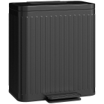 Pr&uuml;glikast 40L kahe sektsiooniga, pedaaliga avatav, metallist, must, 45,5 x 36,5 x 51 cm