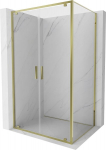 Mexen Exo p&ouml;&ouml;rdatav du&scaron;ikabiin 80 x 85 cm, l&auml;bipaistev, kuldne - 8182-080-085-50-00