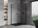 Mexen Mist-H T hinged parema uksega du&scaron;ikabiin 110 x 80 cm, l&auml;bipaistev, must - 8A5T-110-080-70-00-P