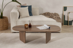 Kohvilaud Ovalis Walnut, 130x40x65 cm, p&auml;hklipuu toonis