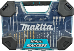 Makita 104 tk. puuriterade ja -otsakute komplekt plastkarbis