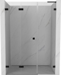 Mexen Lunar-F L vasak kokkupandav du&scaron;iuks 130 cm, l&auml;bipaistev, must - 836SL-130-050-70-00-L