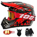 T&auml;ismaskiga motokrossikiiver S (53-54 cm) + 1 paar kaitseprille + 1 paar kindaid + 1 mask, S