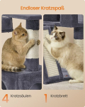 Kassipuu 48x48x136 cm Tumehall Sisal