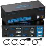 Kvm switch 2 Pc 3 Monitorid 8k60hz koos Usb 3.0-ga