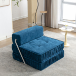 Futon diivanvoodi, sinine, kokkuk&auml;iv, 1 tk