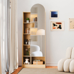 Garderoobikapp peegliga, 165x60x28 cm, reguleeritavad riiulid, 1 tk