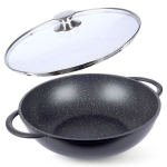 Graniidist wok-pann klaasist kaanega Grande 32 cm Orion