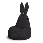 Kott-tool Qubo Daddy Rabbit Onyx FEEL FIT must kunstnahk, mugav k&auml;es hoida