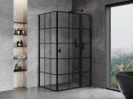 Mexen Mist T pivot-dushikabiin, parempoolne, 120 x 70 cm, must ruut, must - 8A4T-120-070-70-77-P
