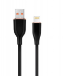 Gembird Lightning USB kaabel 1.5m CC-USB2S-AM8PM-1.5M-BK, must, USB 2.0 1, Lightning 1