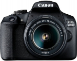 Canon EOS 2000D - Digital camera - SLR - 24.1 MP - APS-C - 1080p / 30 fps - 3x optical zoom EF-S 18-55mm IS II lens - Wi-Fi, NFC