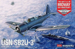 Liimitav mudel Academy Hobby 12350 USN SB2U-3 "Battle of Midway" 80th Anniversary 1/48