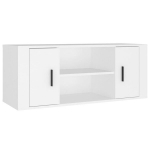 vidaXL telerikapp, valge, 100 x 35 x 40 cm, tehispuit