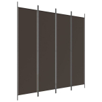 vidaXL 4 paneeliga ruumijagaja, pruun, 200 x 200 cm, kangas