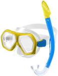 Sukeldumistoru ja -prillide komplekt, Leisure Junior MaskandSnorkel, Yellow/Royal