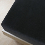 vidaXL kummiga voodilina, must, 90 x 200 cm, puuvill