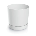 Lillepott alustassiga Prosperplast Tubo P DPOP150-S449, valge