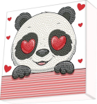 Teemantmosaiik Panda Love, 15X15 cm