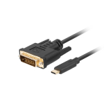USB C -DVI-D Kaabel Lanberg CA-CMDV-10CU-0030-BK 3 m Must
