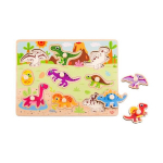 TOOKY TOY Puidust Montessori pusle, dinosauruste kuju