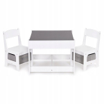Ecotoys Children's furniture set wooden table + 2 chairs