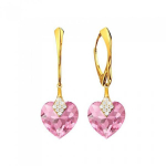 Naiste h&otilde;bedased k&otilde;rvar&otilde;ngad Diamond Sky &bdquo;Cute Valentine (Light Rose)&ldquo; koos Swarovski kristallidega DS02A562