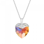 Naiste kaelakee DiamondSky "Cupid II (Blue AB)" Swarovski kristallidega DS01K546