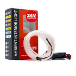 EinParts LED valgusriba auto kaunistamiseks 24V - pikkus 5M, v&auml;rvus Valge