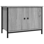 vidaXL ustega telerikapp, hall Sonoma tamm, 60x35x45 cm, tehispuit