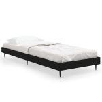 vidaXL voodiraam, must, 90x190 cm, tehispuit