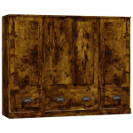 vidaXL k&otilde;rged kapid 3 tk, suitsutatud tamm, tehispuit