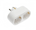 Toitejuhe 2 pistikupesa, maandusega, valge,GTV, AE-SC0102-00