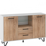 Kummut Boss - BOS-03 - 2D2S, valge/sonoma tamm